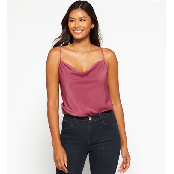 Kaileigh Valentina Cowl Neck Bodysuit in Pink - Women's Large - NWT - Picture 2 of 7